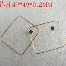 13,56 МГц HF IC катушка для сварки и COB внутренний фудан F08 чип RFID 49*49*0,3 мм 14443A