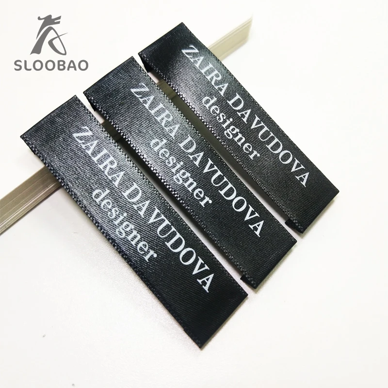 1000 шт. шелковые этикетки для одежды сумок обуви|clothing tags|woven labelsprinted satin labels |