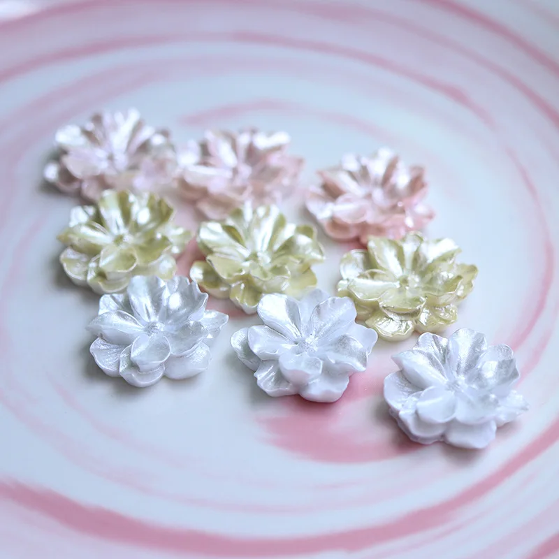 

10PCS 25mm Mixed color Resin Material Resin Flower Shape Charm Pendant for Earring DIY Handmade Jewelry Making