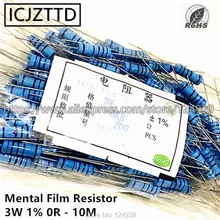 200 pçs/saco 3 w 1% 3 w resistor de filme mental 1% 220 k 240 k 270 k 300 k 330 k 360 k 390 k 430 k 470 k 510 k 560 k 620 k 680 k 750 k 820 k k k k k 910 k 1 m