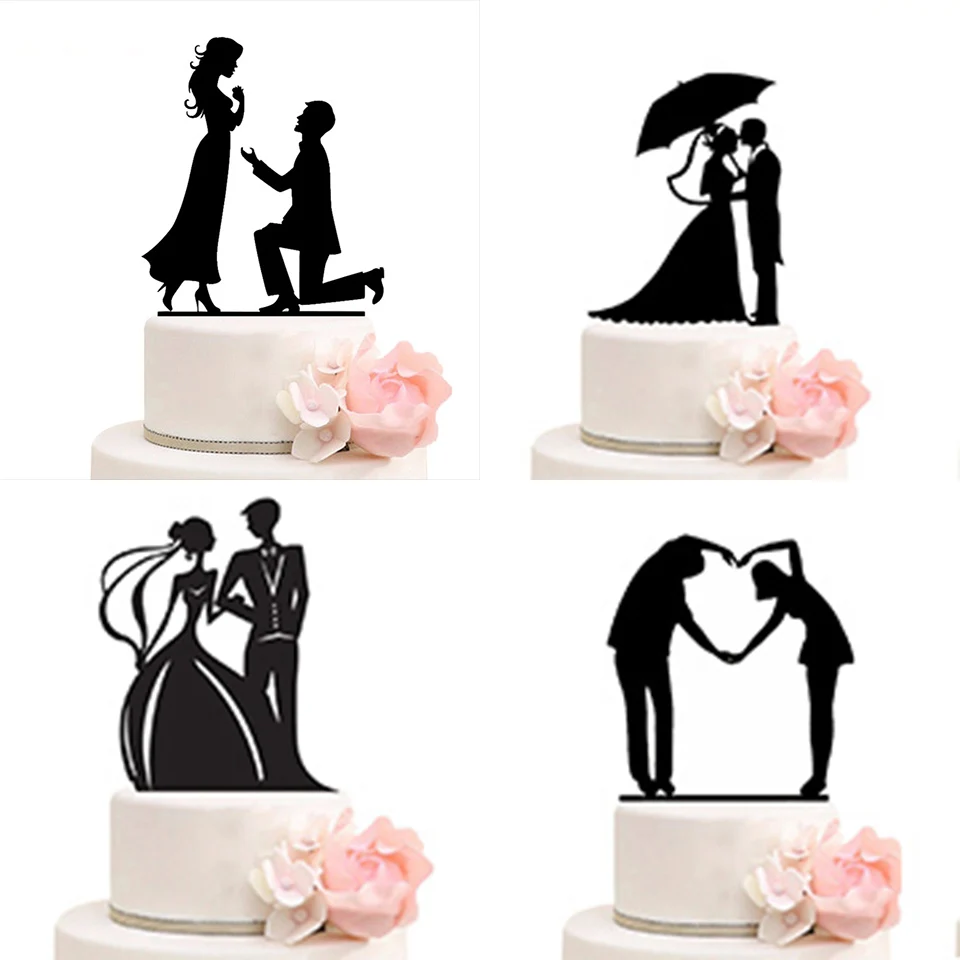 Tronzo свадебный торт Топпер невеста жених Mr Mrs Свадебные украшения акрил черный торт топперы Свадебные вечерние принадлежности для взрослых