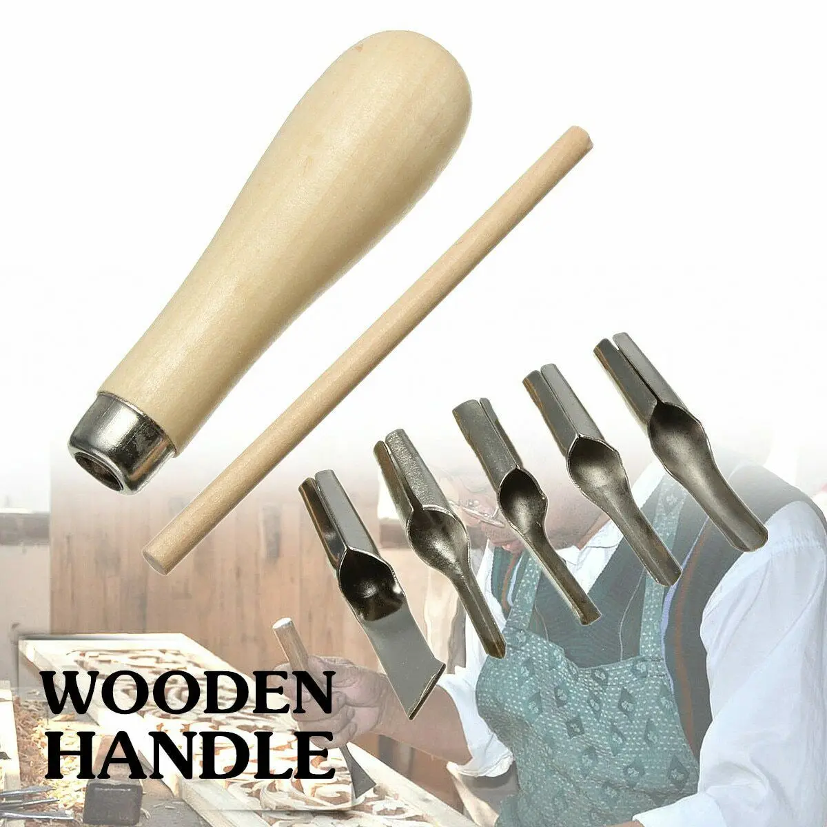 

Lino Block Cutting Rubber Stamp Carving Tools with 5 Blades Bits for Print Making DIY Sculpture LBShipping
