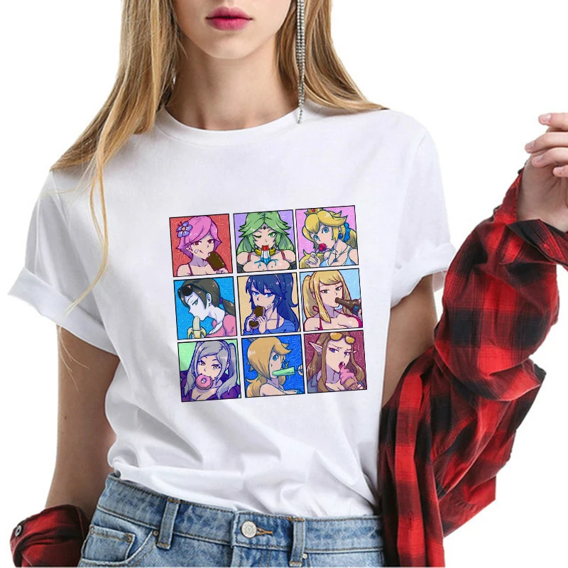 

Harajuku style Casual Tumblr Japanese anime Print T Shirt Women O-neck Short Sleeve Korean Tops For Women Kawaii Tshirt