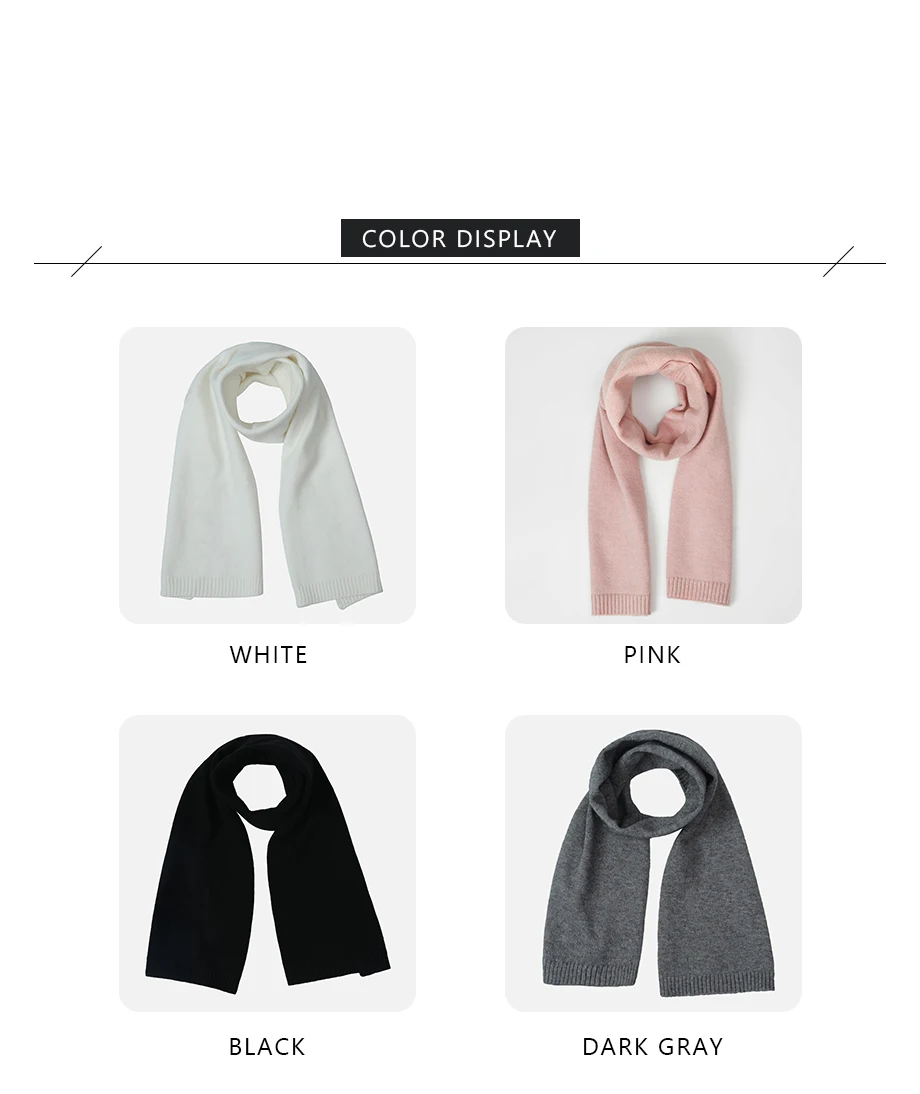 Children Scarf Classic Solid Kid Scarves Winter Cashmere Girl And Boys Wool Shawls 2019 New Fashion Brand Knitting Wool Scarf (3)