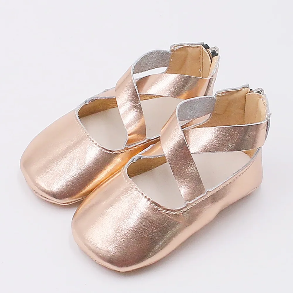 baby girl rose gold shoes