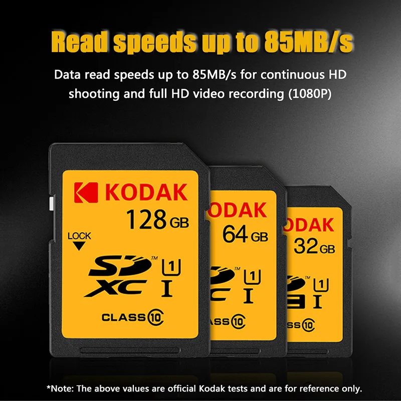 Карта памяти Kodak sd 16 ГБ 32 высокоскоростная карта класса 10 для цифровых зеркальных