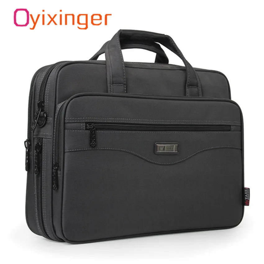 Oyixinger عالية الجودة الرجال حقيبة أعمال الحقائب المحمولة النايلون القماش للماء حقائب شهم الكتف مكتب العمل حزمة