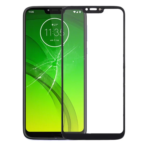 Внешний стеклянный объектив для Motorola Moto G7 Power (черный)|Шлейфы мобильных телефонов|