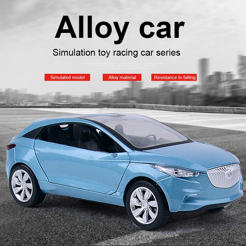 

Zhorya Concept Car High Simulation Mini Metal Car Model Pull Back Diecast Toys Door-open with Light Music For Children Gifts