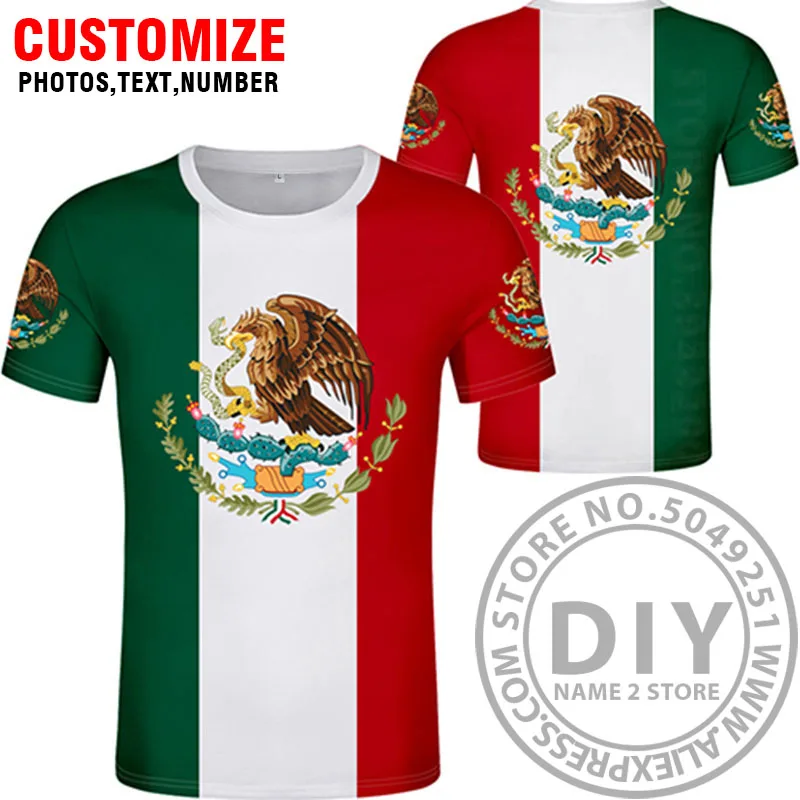 THE UNITED STATES OF MEXICO t shirt logo free custom name number mex t-shirt nation flag mx spanish mexican print photo clothing - Цвет: Style 4
