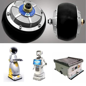 

Brand New 400rpm 24VDC 200W 124mm 4.5" Wheel Hub Servo Motor with Double Shaft Hub motor with Brake for Robot AGV Car