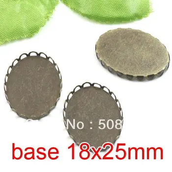 

Free shipping!!! 200pcs oval silk bronze Picture Frame charms Pendants 18x25mm,Cameo Cab settings,pendant settings