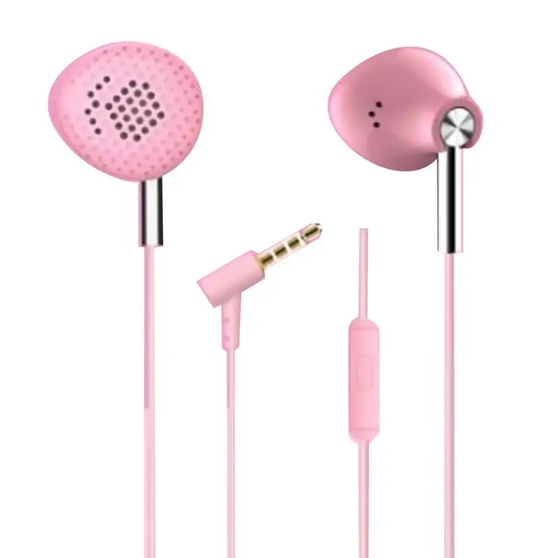 Проводные наушники стерео геймер универсальные Плакированные наушники для Android Интеллектуальный звонок синий розовый белый серый в уши Тип - Цвет: Pink