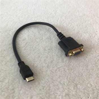 

Mini HDMI Male to VGA 15Pin Female Adapter Data Transfer HD Vedio Cable for Monitor Projector TV PC Black 30cm