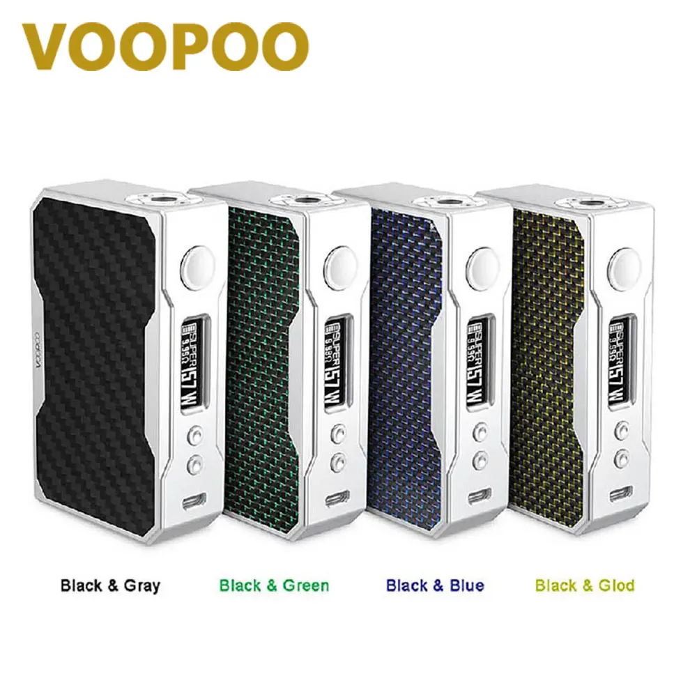 Original VOOPOO DRAG 157W TC Box MOD with US GENE chip Temperature Control e cigarette 157W