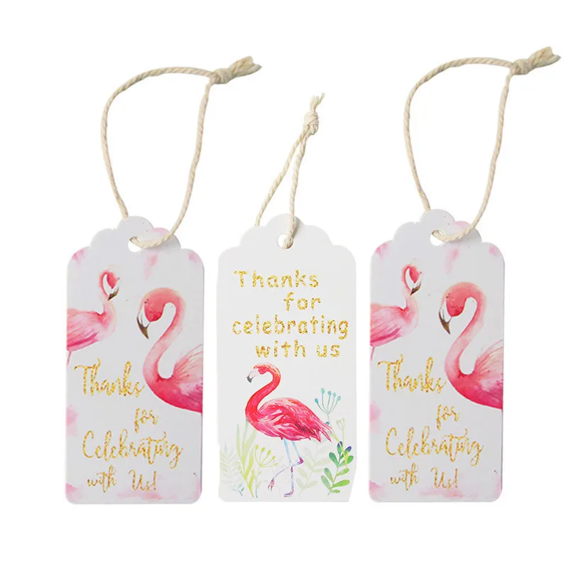 50Pcs DIY Unicorn Flamingo Bird Paper Gift Tags Labels Hanging Cards Birthday Wedding Party Decoration Unicorn Theme Party DT36 (1)