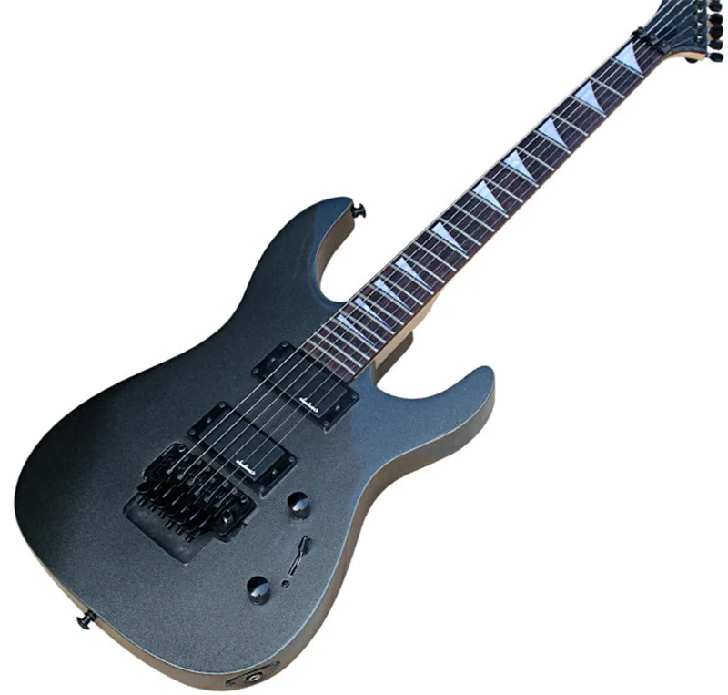 

Classical Metal Gray Electric Guitar with 2 Pickup,24 Frets,Rosewood Fretboard,Black Hardwares,Tremolo,can be customized