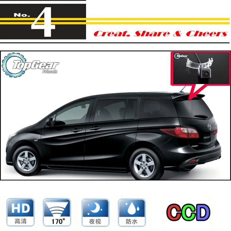 

Car Camera For Mazda 5 Mazda5 Premacy MK3 2010~2015 High Quality Rear View Back Up Camera For PAL / NTSC Use | CCD with RCA