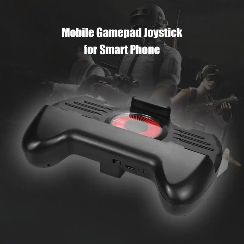 Adjustable Mobile Gamepad for Pubg Controller with Dual Cooling Fan Free Fire Aim Key Button for Pubg Trigger Gaming Accessories