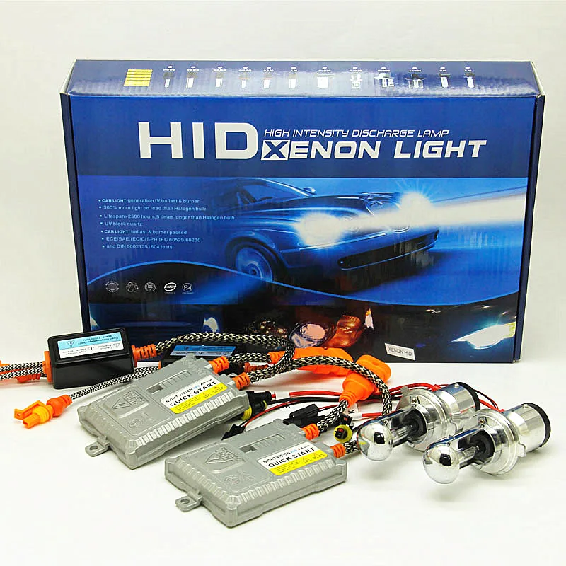 Быстрый Яркий BI XENON H4 высокий низкий пучок H4-3 HID 55 W алюминиевый корпус HID H4 комплект фар