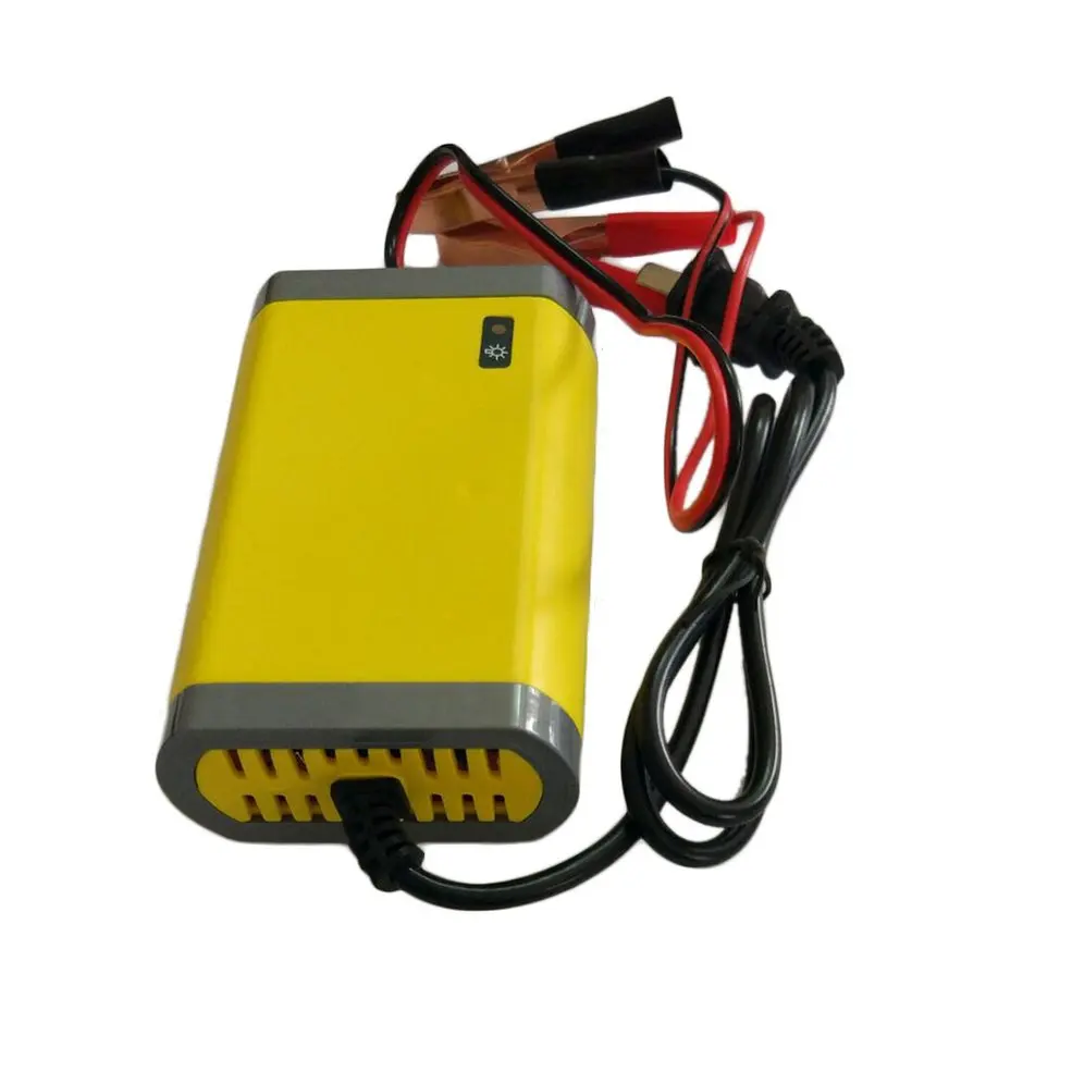 12V 2A Intelligent Auto Power Bank Motorcycle Battery Charger Portable Automobile Power Supply Vehicle Accessories Yellow