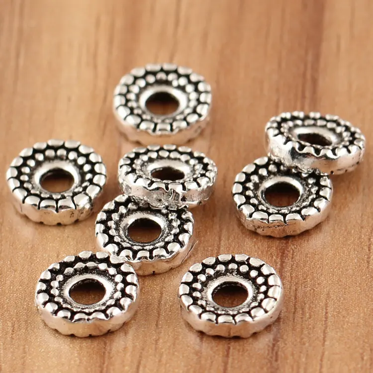 100 925 silver Spacers Real Sterling Silver Jewelry Spacers Tibetan