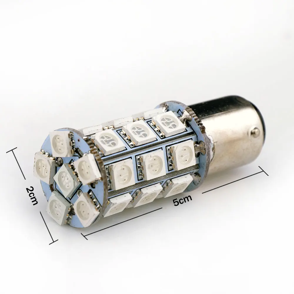 2 шт./лот 27 SMD 5050 светодиодный красный Белый 1157 BAY15D P21/5 W супер яркий автомобильный