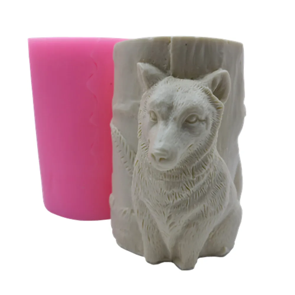 

Wolf Design Silicone Candle Mold 3D Silicone Molds for Candle Wax Resin Gypsum Crafts Making