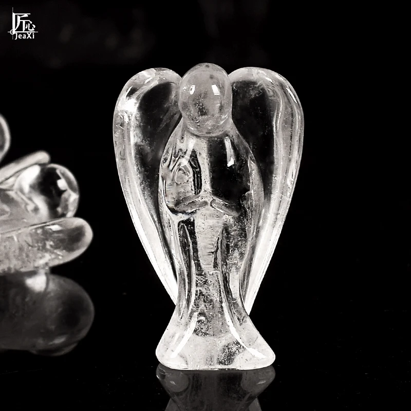 

Decor crystal angel craft for gifts,hand carved gemstone natural rock quartz crystal angle figurines for home decor,healing #DOI