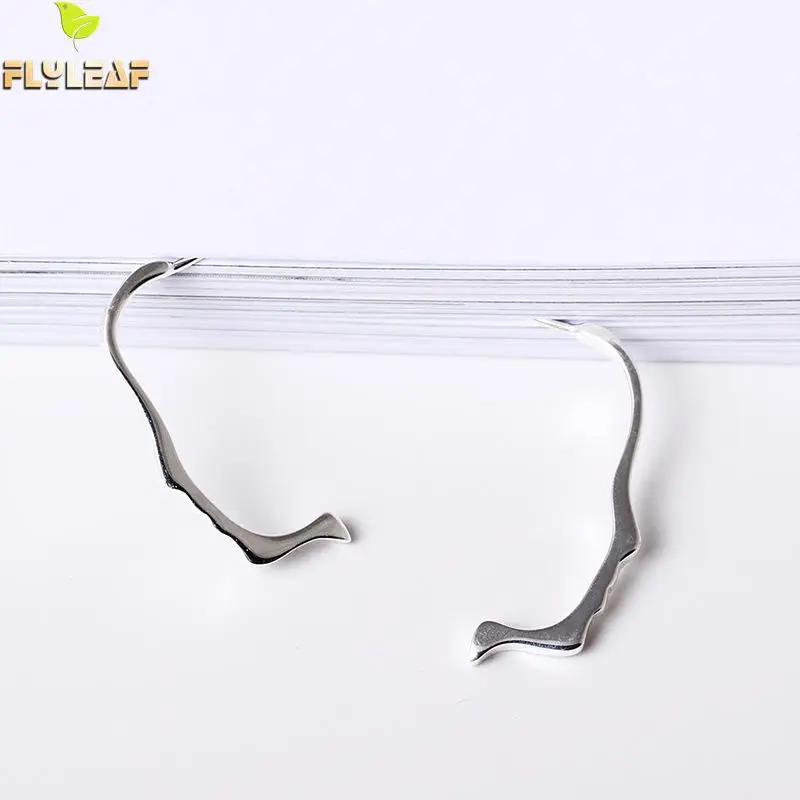 

Flyleaf Brand 100% 925 Sterling Silver Human Face Stud Earrings For Women Creative Design Lady Personalized Fashion Jewelry