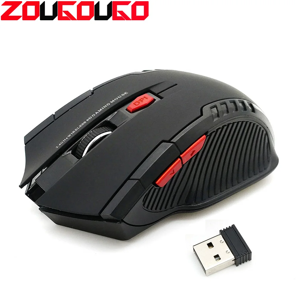 2 4GHz Wireless Mice With USB Receiver Gamer 2000DPI Mouse For Computer font b PC b