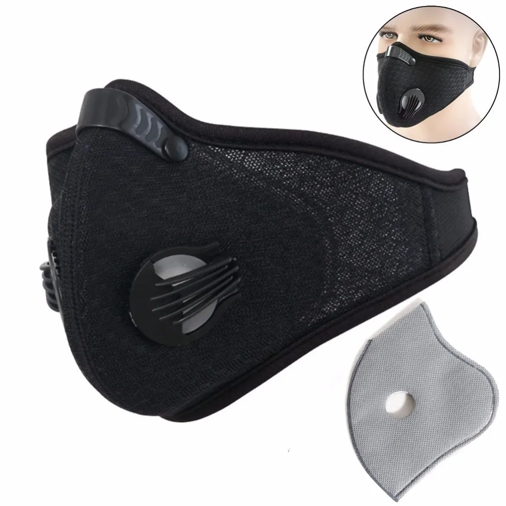 Пылезащитная маска с активированным углем, ZWZCYZ маска для лица против аллергии пыльцы PM2.5 Пылезащитная маска с фильтром хлопковый лист и клапаны