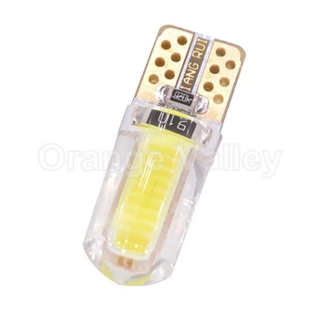 

100Pcs Wholesale T10 W5W 501 198 COB 18 Chips Silica Gel Car Led Wedge Marker Side Interior Turn Signal Auto License Plate Lamp