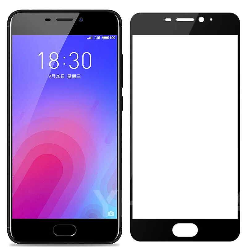 9D полное покрытие закаленное Стекло на Meizu M5 M5S M5C M6 M6S M3 M5 M6 Примечание M8 M3S M6T Pro 7 плюс Натуральная кожа флип-чехол с защитной пленкой для экрана