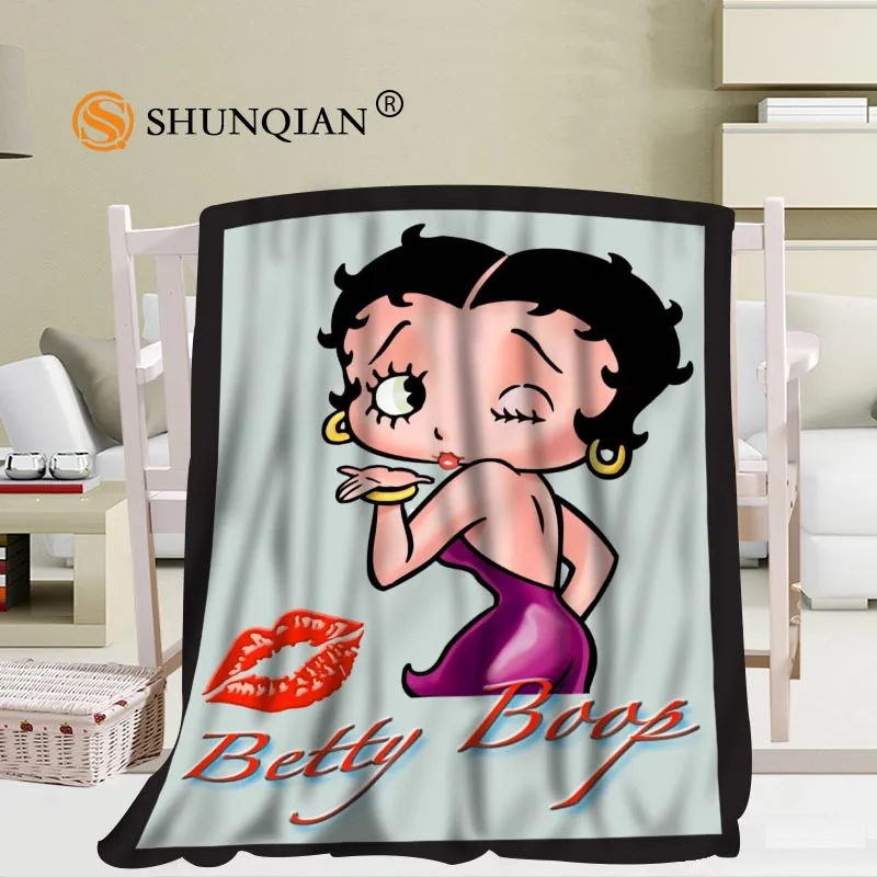 Пользовательские betty boop Коралловые одеяла Путешествия Диван Falafel одеяла мягкие пушистые теплые 56x80 дюймов 50X60 дюймов 40X50 дюймов