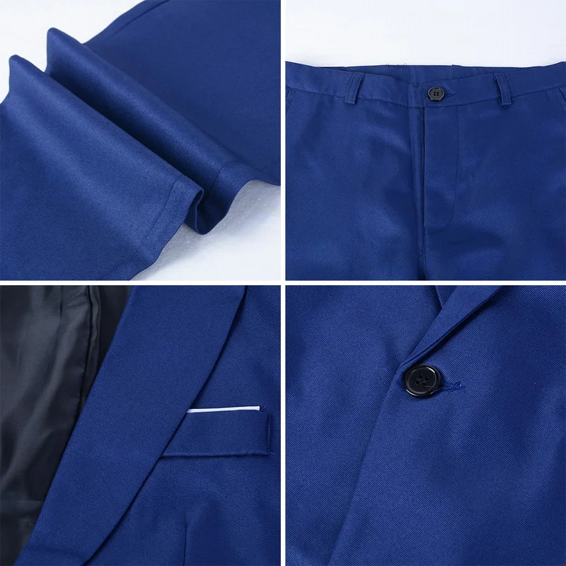 HEFLASHOR Luxury Men Wedding Suit Male Blazers Slim Suits For Men Costume Business Formal Party Blazers Sets(Jacket+Pant) 3XL