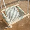 Canvas Hanging Swing Seat Indoor Outdoor Hammock Toy For Toddler Garden Wooden Swing Rocker Children Kindergarten Outdoor Toy 4