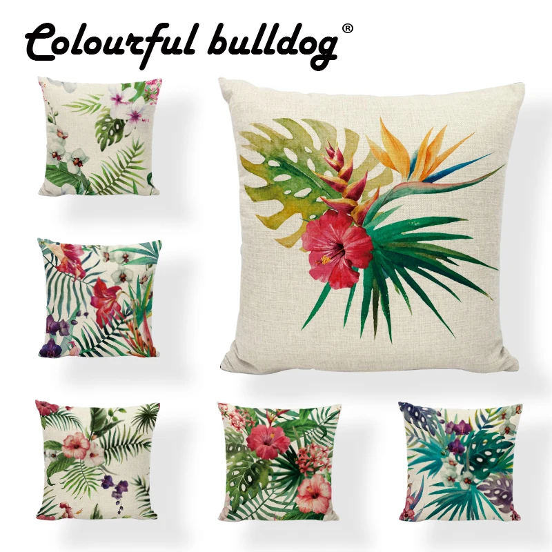 Aliexpress.com : Buy Throw Pillow Case Tropical Plants