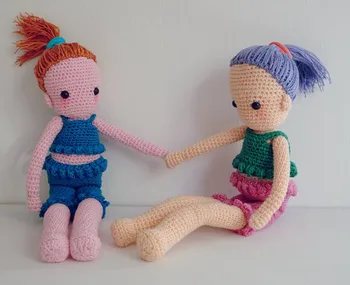 

crochet toys amigurumi rattles doll girl model number SBY0058