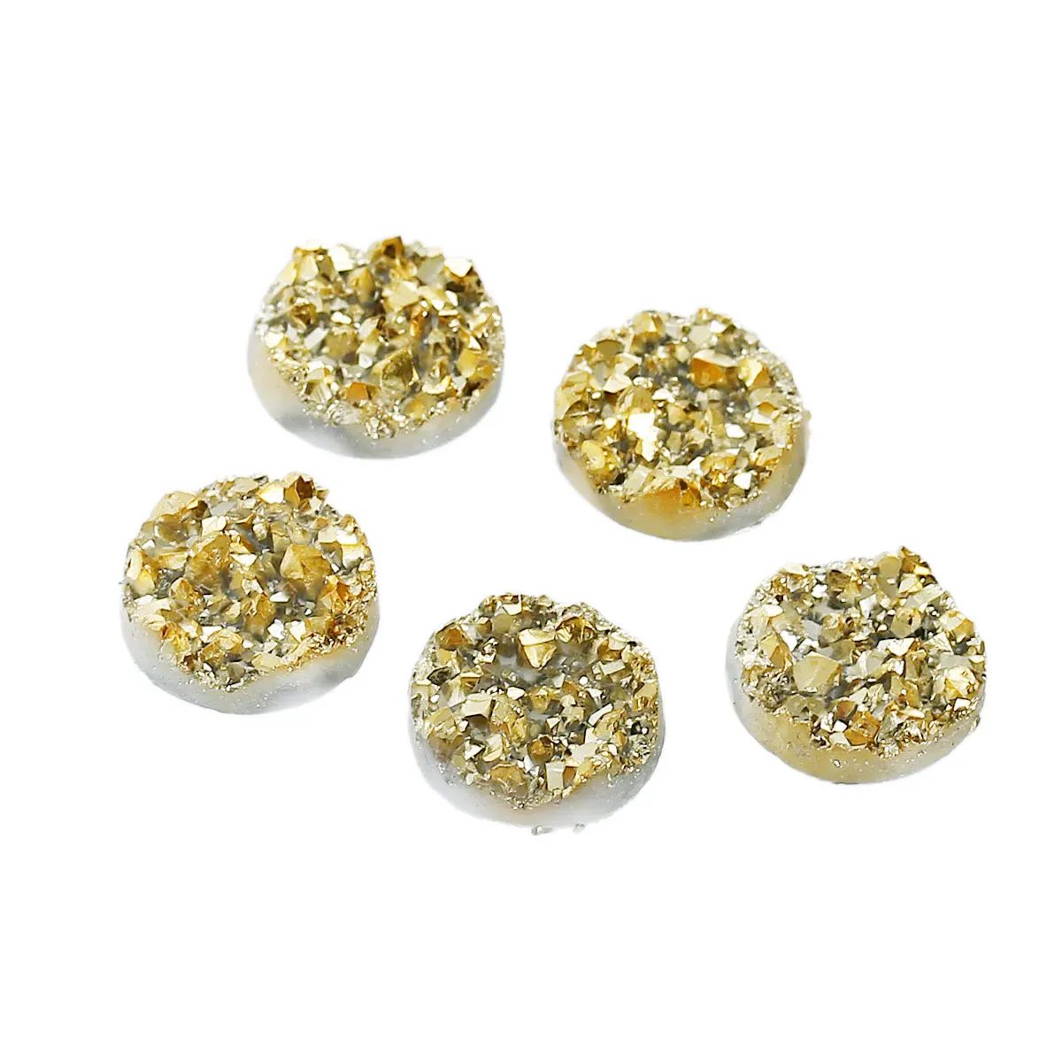 Drusy Смола 8 сезонов Φ золотой цвет модная фурнитура для самостоятельного