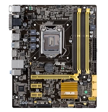 تستخدم ، لاسوس b85m الأصلي اللوحة مقبس b85 lga 1150 i3 i5 i7 e3 ddr3 hdmi dvi الصغرى atx للبيع