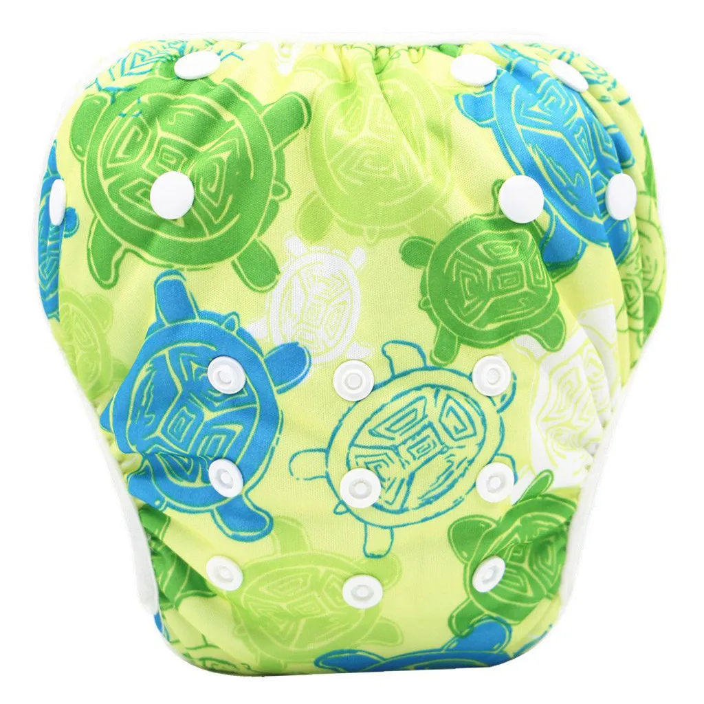 Cute Baby Waterproof Swim Diapers Pool Pants Unisex Adjustable Baby Swim Diaper Pant One Size Breathable Cover Suit for 3-15KG