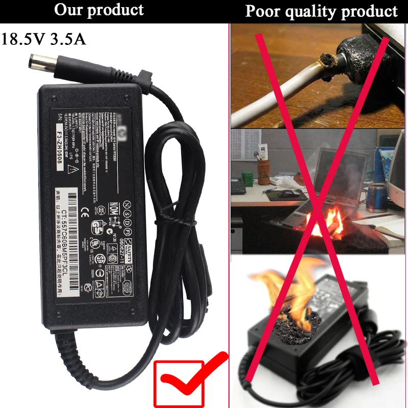 Новый 18 5 в 3.5A 7 4*5 0 мм адаптер для hp Probook 4530 s 4535 4540 4340 4341 4330 S ноутбук блок питания