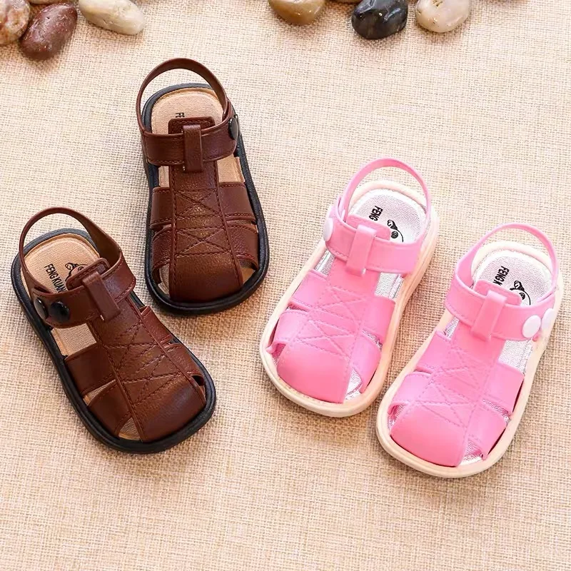 Boys and girls sandals beach shoes 1-3 years old children non-slip soft bottom children's sandals summer Outdoor Shoes