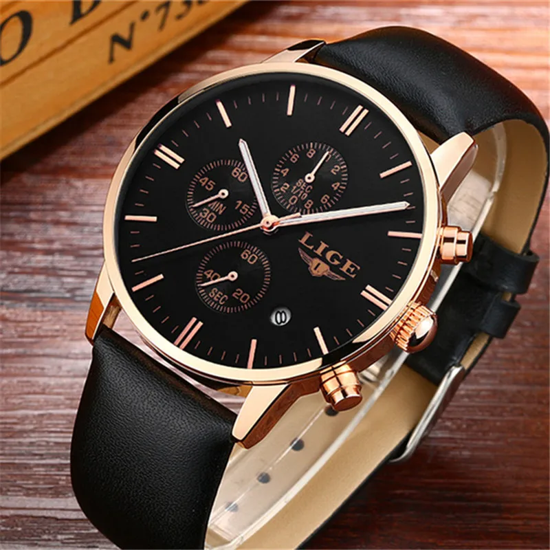 

Mens Watches Top Brand Luxury LIGE Multifunction full steel Watch Man Business Fashion Quartz Watches men Outdoor sports Relogio