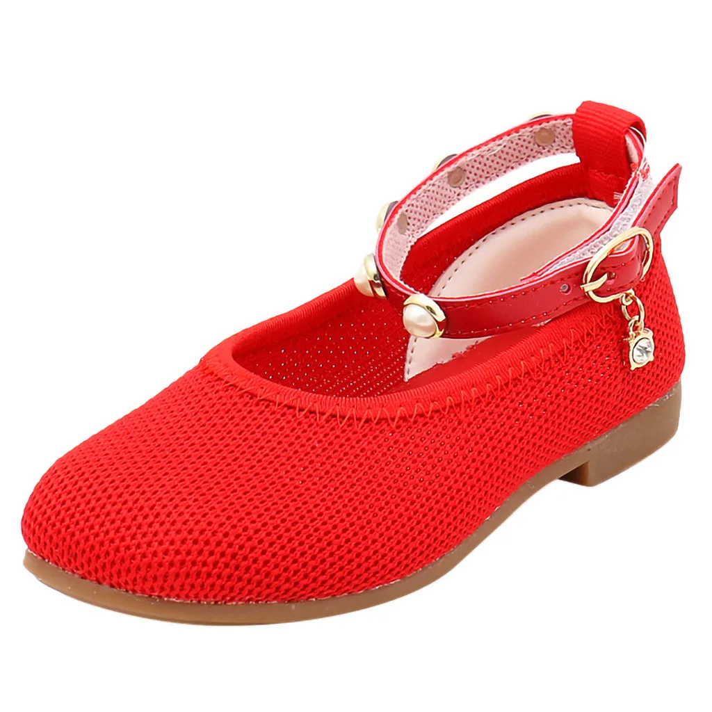 

Casual Solid Toddler Children Kids Baby Girls Mesh Pearl Single Princess Comfortable Breathable Shoes Sandals Hot Free Shipping