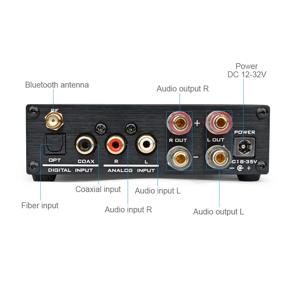AIYIMA M 98E TDA7498E Bluetooth 4 0 160 Вт + Настольный цифровой усилитель мощности Hifi с поддержкой