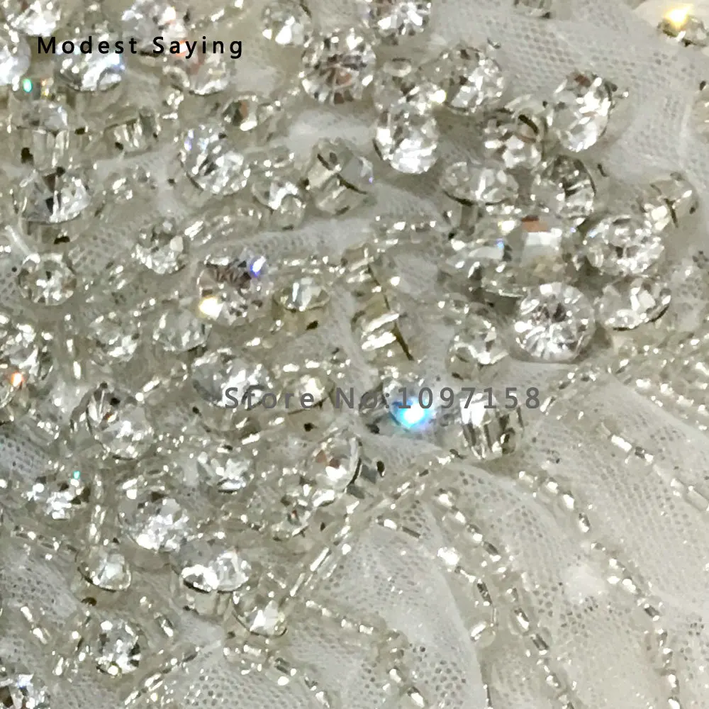 Настоящая фотография marverlous роскошные серебряные свадебные Накидки Болеро и накидки для женщин горный хрусталь блестящий кристалл шаль из