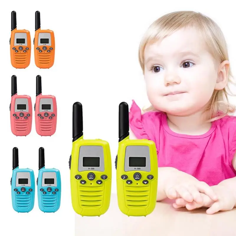 1 пара Детские электронные рации с фонариком родитель-ребенок Беспроводная говорящая интерактивная игрушка одно касание переноска