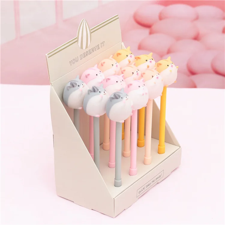 Kawaii Pastel Hamster Gel Pen - Kuru Store